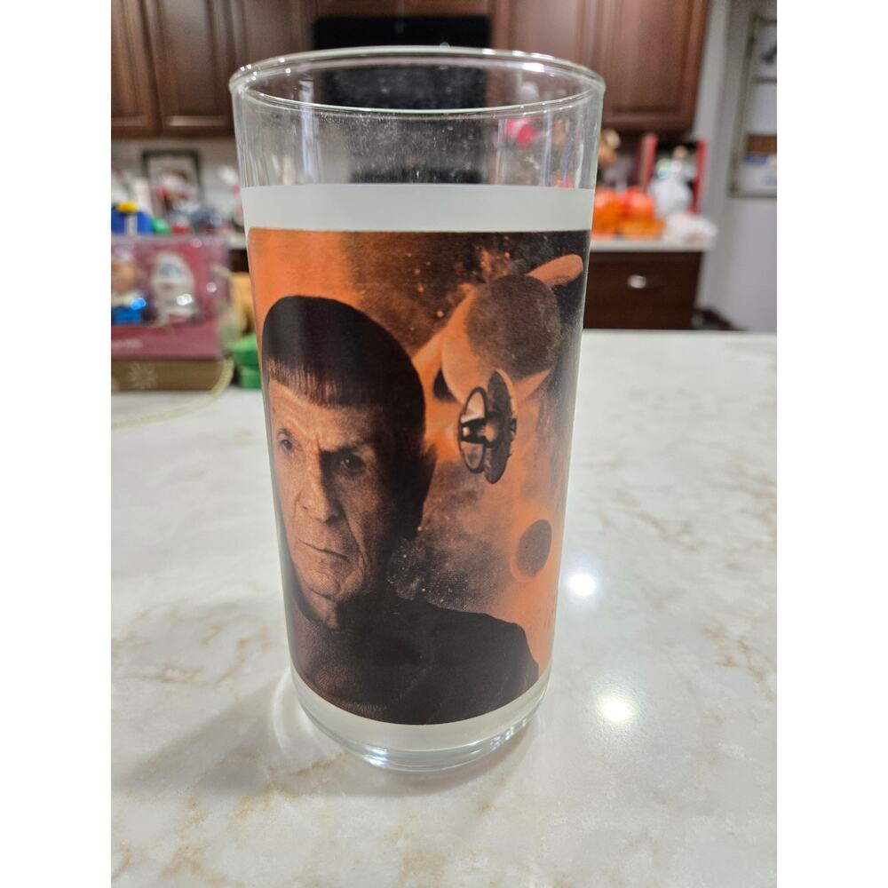 Vintage Spock Star Trek Glass Drinking Collectors Glass